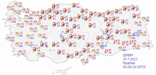 1688582657907.png Yağışlı hava geri dönüyor! Çok sayıda ile Meteoroloji'den son dakika uyarısı! İstanbul Ankara İzmir hava durumu... - 8