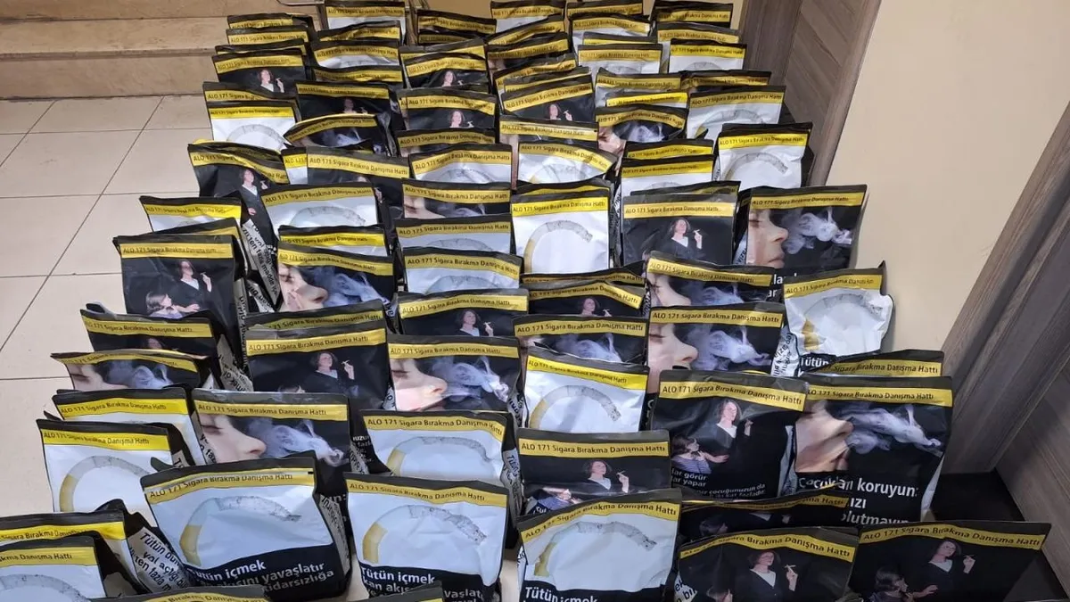 100 kilo kaçak tütün ele geçirildi