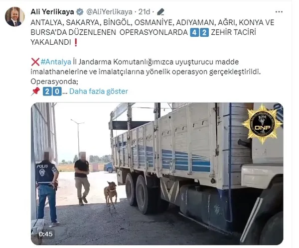 8 ilde dev operasyon! İçişleri Bakanı Ali Yerlikaya: 4️2 zehir taciri yakalandı
