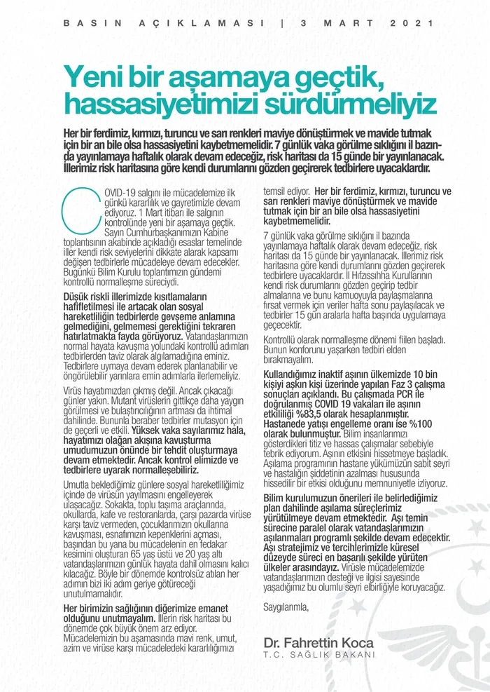 Bilim Kurulu toplantısı sonrası son dakika açıklaması! Risk haritası artık 15 günde bir yayınlanacak - 8