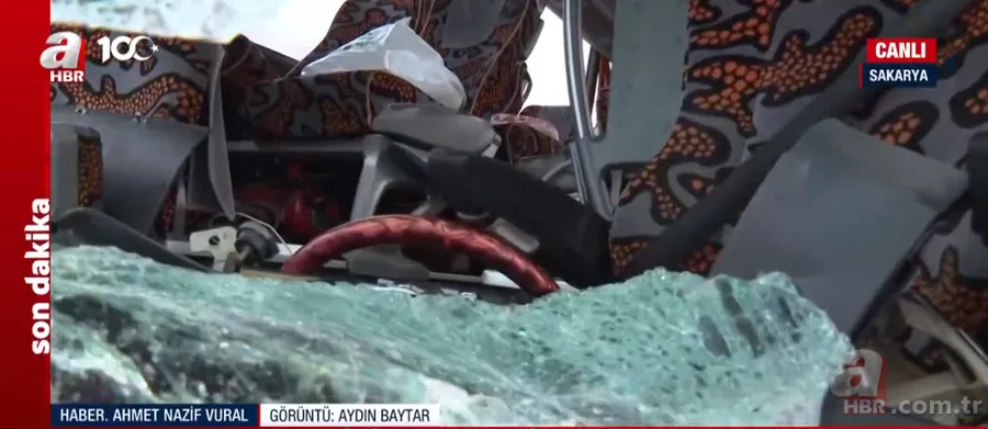 Kuzey Marmara Otoyolu'nda katliam gibi kaza! 7 araç birbirine girdi | A Haber olay yerinde! İşte otobüsün son hali 22