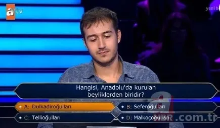 Milyoner'de heyecan dolu anlar! Duhan Başar Ahmedoğlu 1 milyon TL'lik soruyu açtırdı | İşte o sorunun cevabı 20