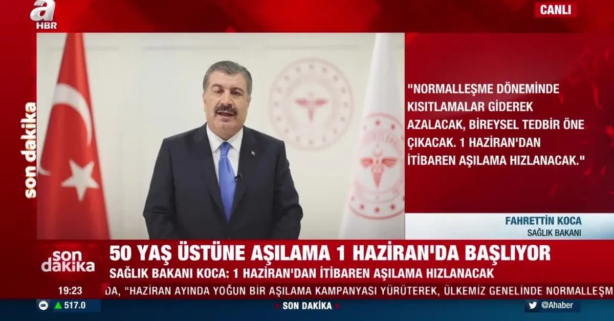 50 yaş ne zaman aşılanacak? Sağlık Bakanı Fahrettin Koca açıkladı!