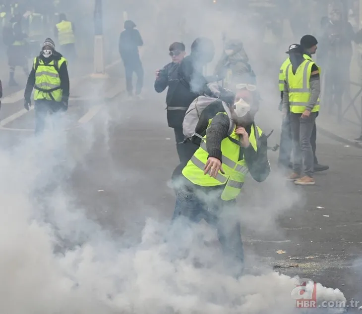 Sarı yelekliler yine sahnede! Paris meydan savaşı