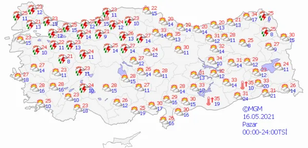 1621090622085.png Tam kapanma bitiyor ama kuvvetli yağış geliyor! Meteoroloji'den o illere son dakika uyarısı! İstanbul Ankara İzmir hava durumu... - 3