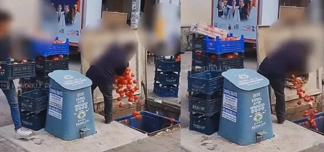 Kasalarca domates çöpe dökülmüştü! O market için harekete geçildi