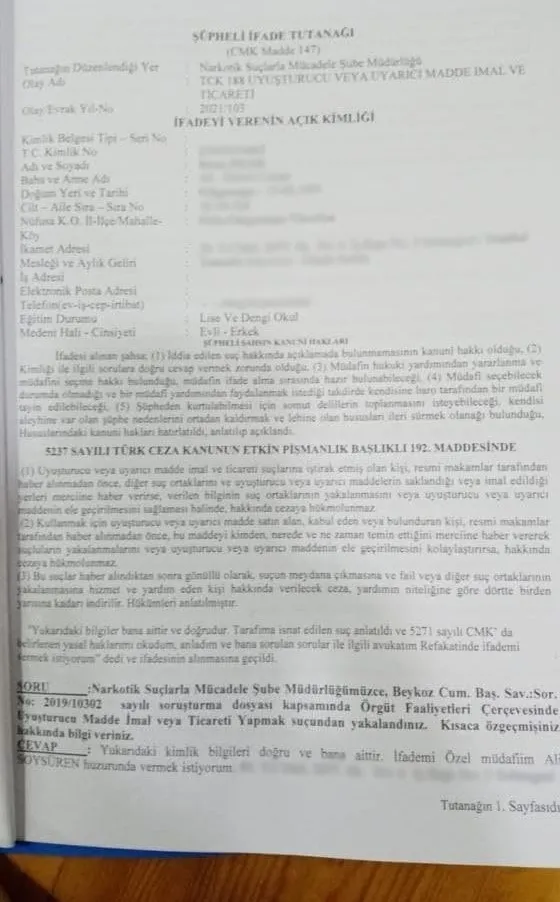 Beşiktaş Belediyesi’nde çalışan S.B. isimli şahıs, uyuşturucu ticaretinden tutuklandı