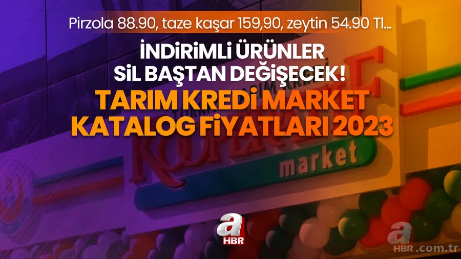 Tarım Kredi Market katalog fiyatları 2023 | Pirzola 88.90, Taze kaşar 159,90, zeytin 54.90 TL... İndirimli ürünler sil baştan değişecek! 1