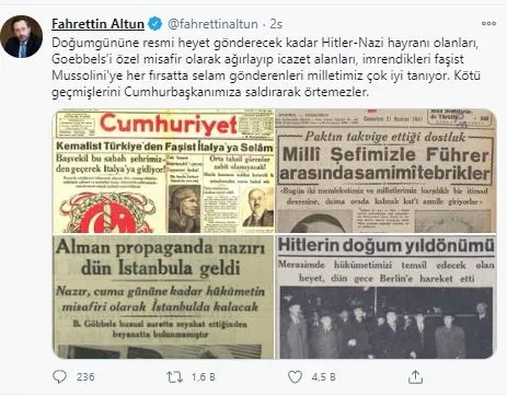 kotu-gecmislerini-cumhurbaskanimiza-saldirarak-ortemezler-fahrettin-altundan-baskan-erdogan-paylasimi-1608317120553.jpg Kötü geçmişlerini Cumhurbaşkanımıza saldırarak örtemezler: Fahrettin Altun'dan Başkan Erdoğan paylaşımı - 1