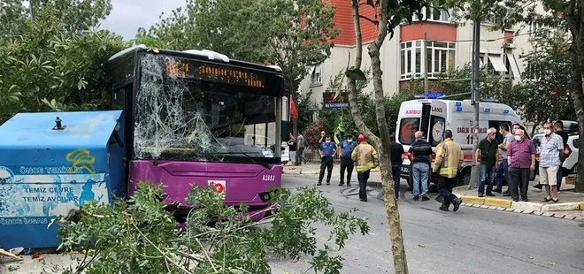 Avcılar’da halk otobüsü kaza yaptı