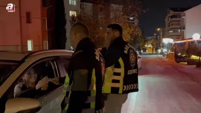 Edirne’de polis ekiplerinden sıkı denetim