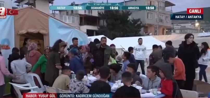 Depremzedeler için MinikaGO çadırlarında iftar