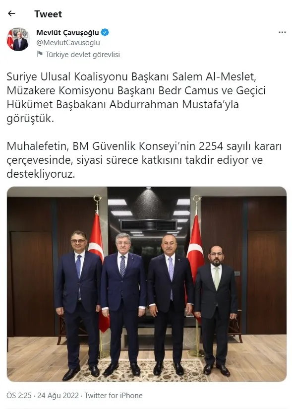 Son dakika | Dışişleri Bakanı Mevlüt Çavuşoğlu Suriyeli muhalif liderlerle görüştü! - 1