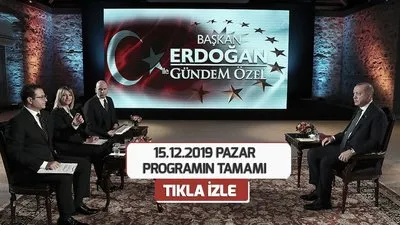 Başkan Erdoğan ile Gündem Özel A Haber
