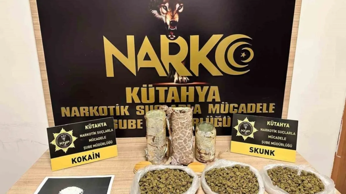 Kütahya'da uyuşturucuyla yakalanan şüpheli tutuklandı