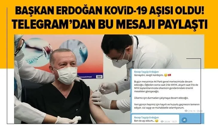 Başkan Erdoğan Kovid-19 aşısı oldu