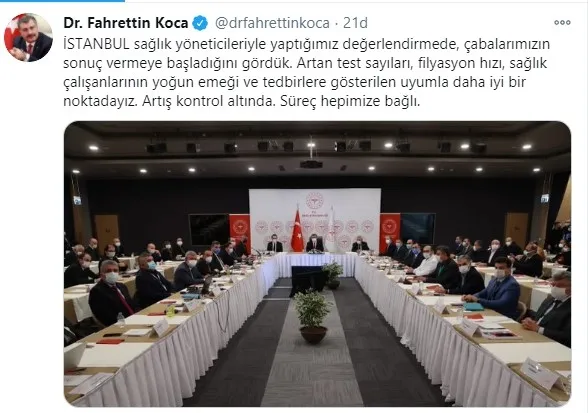 Sağlık Bakanı Fahrettin Koca İstanbul'da sağlık yöneticileriyle bir araya geldi - 1