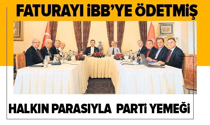 Halkın parasıyla parti yemeği! İmamoğlu faturayı İBB'ye ödetmiş...