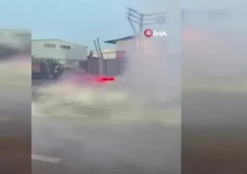 Bursa’da cadde üzerinde drift kamerada