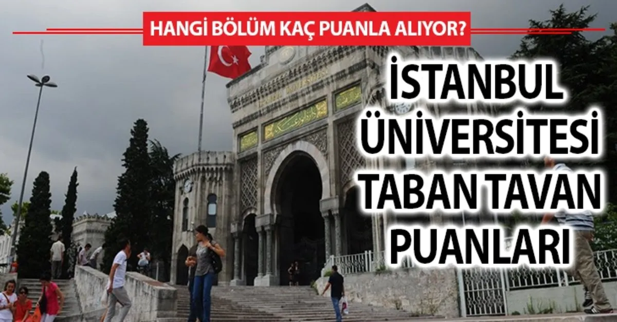 istanbul universitesi taban tavan puanlari basari siralamasi 2019 istanbul universitesi nde hangi bolum kac puanla aliyor