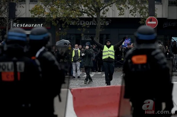 Sarı yelekliler yine sahnede! Paris meydan savaşı