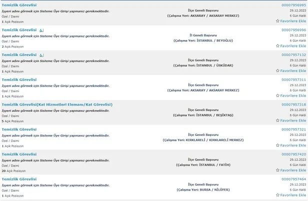 İŞKUR yılın son alımlarını paylaşıyor! İlkokul mezunu 5.234 personel alımı başladı! İşte temizlik görevlisi şartları - 11