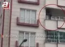 Diyarbakır’da çocuk balkon korkuluklarına çıkıp, kürekle oynadı... Dehşet anları kamerada