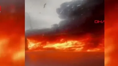 İstanbul’da 3. köprü çıkışında TIR yangını