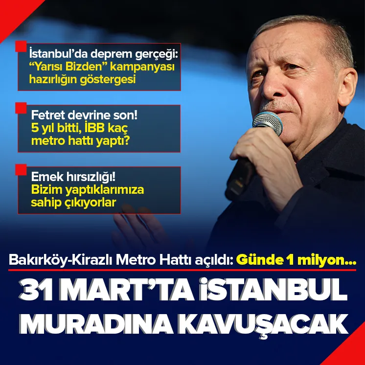 Bakırköy-Bağcılar Kirazlı Metro Hattı açıldı