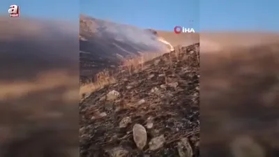 Oltu’da örtü yangını korkuttu