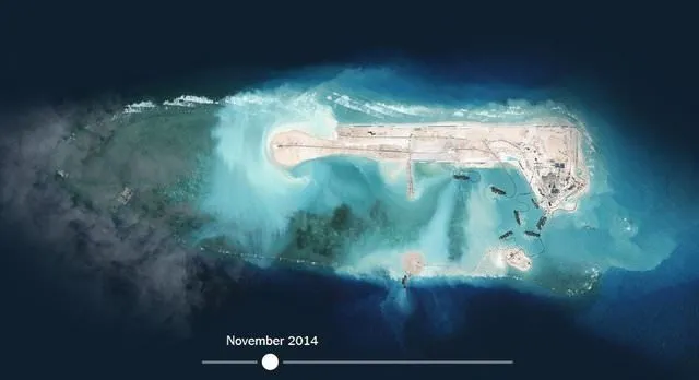 Çin’in ’yapay adası’ uzaydan görüntülendi