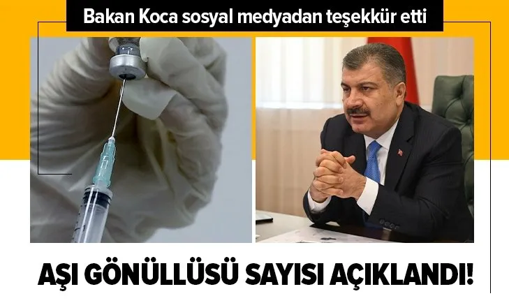 Bakan Koca duyurdu: Çin'de geliştirilen aşı için gönüllülerin sayısı açıklandı