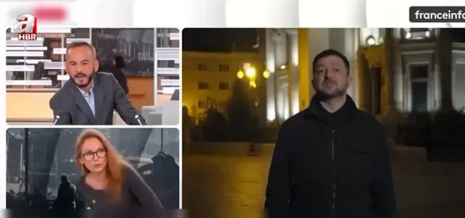 Zelenskiy ile canlı yayında bomba alarmı! Fransız TV kanalı tahliye edildi