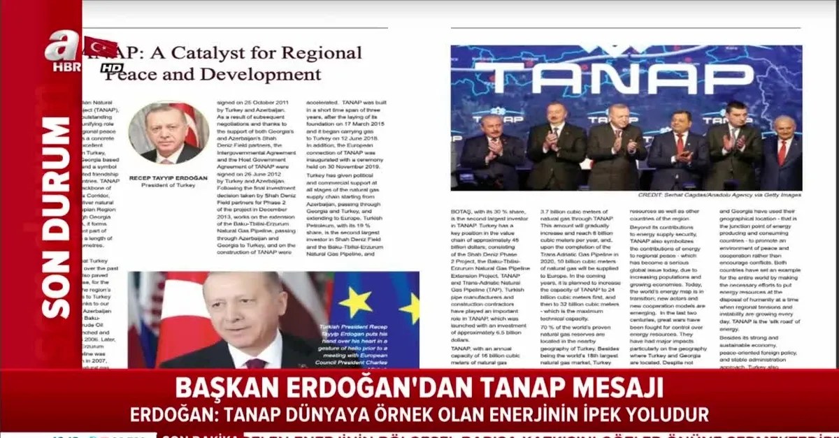 Başkan Erdoğan'dan flaş TANAP mesajı