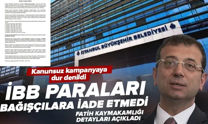 CHP’li İBB bunu da yaptı! İzinsiz toplanan yardımlar bağışçılara iade edilmedi! Fatih Kaymakamlığı duyurdu...