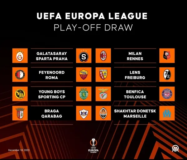 Galatasaray’ın UEFA Avrupa Ligi’ndeki rakibi belli oldu! İşte UEFA Avrupa Ligi’ndeki tüm eşleşmeler