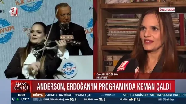 Başkan Recep Tayyip Erdoğan’ın Erzurum programında Canan Anderson rüzgarı: Cumhurbaşkanına konser vermek gurur verici