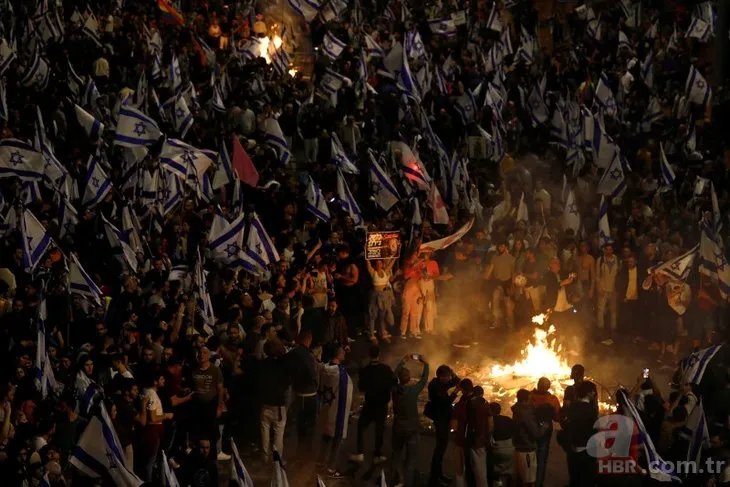 İsrail’de yargı reformu protestoları | Netanyahu’nun evinin önündeki barikat yıkıldı! İç savaş tehlikesi: Yüz binler sokağa döküldü! İşte İsrail’deki son durum