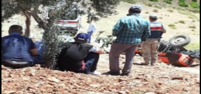 Kilis'te korkunç kaza devrilen traktörün altında kaldı