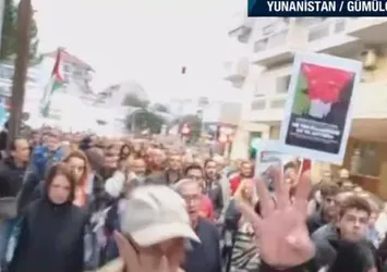Batı Trakya'dan Filistin'e destek