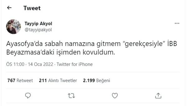 İBB'nin Ayasofya'ya sabah namazına giden personeli işten kovdu iddiası! - 2