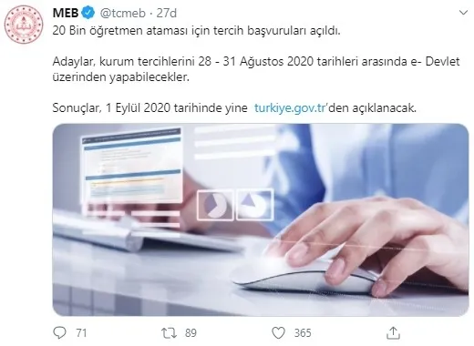 Son dakika haberi | MEB duyurdu: 20 bin öğretmen ataması için tercih başvuruları açıldı - 2
