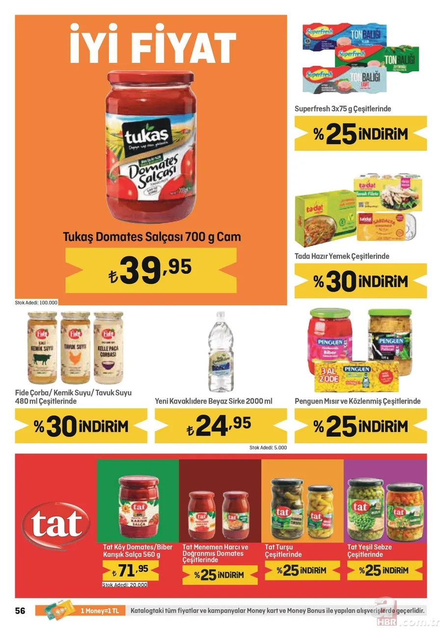 Migros 26 Nisan indirim kataloğu yayında! Migros’da 5KG Un 69,00 TL, Süzme Peynir 59,90 TL, Salça 39,95 TL, Ayçiçek Yağı 5L 199,95 TL’den satışta 16