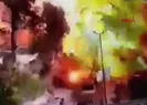 Afrinde terör örgütü PKKnın saldırısı böyle görüntülendi! İşte patlama anı
