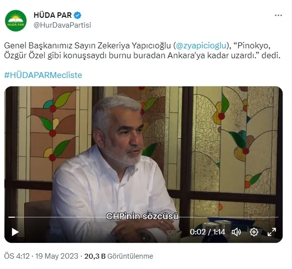 huda-par-genel-baskani-zekeriya-yapicioglundan-iddialara-yanit-pinokyo-ozgur-ozel-gibi-konussaydi-burnu-burada-1684507588844.jpg HÜDA PAR Genel Başkanı Zekeriya Yapıcıoğlu: Pinokyo, Özgür Özel gibi konuşsaydı burnu buradan Ankara'ya kadar uzardı - 3