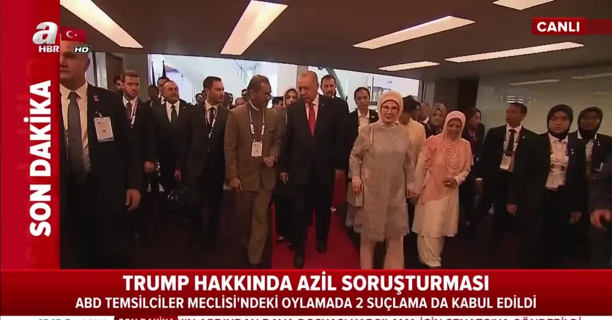 Başkan Erdoğan salona böyle geldi