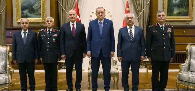Başkan Erdoğan, İçişleri Bakanı Soylu ve beraberindeki heyeti kabul etti