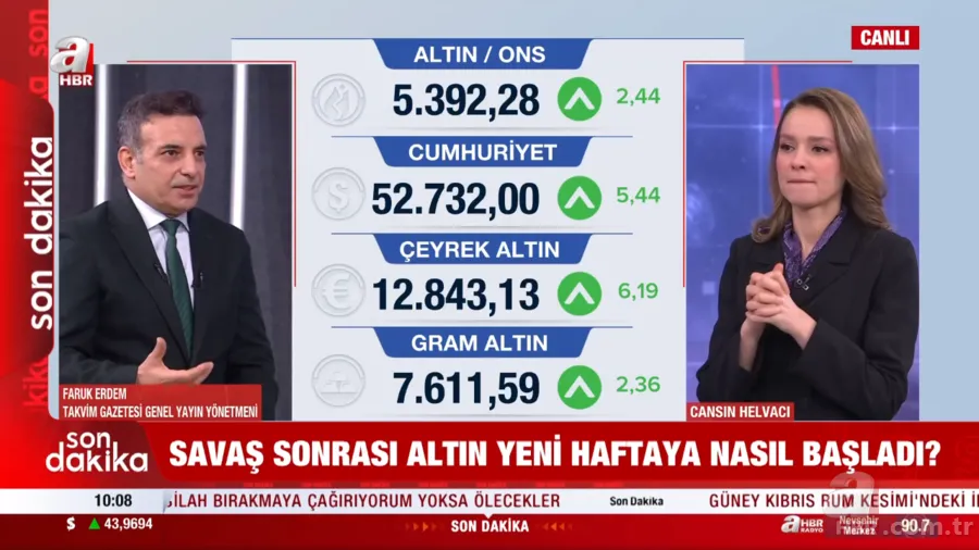 Küresel kriz fiyatları uçurdu: Altında yön nereye? Faruk Erdem A Haber'de anlattı 8