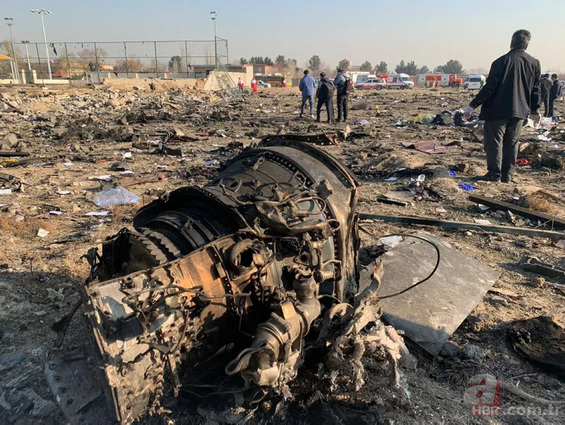 İran'da düşen uçağın enkazından ilk görüntüler! 17