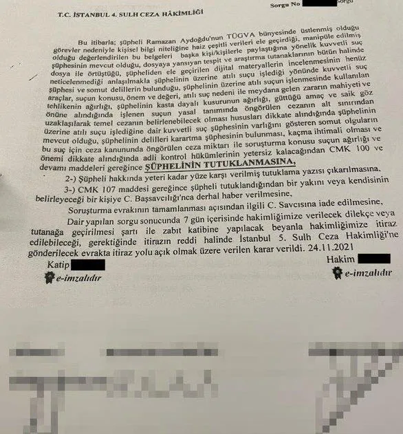 TÜGVA verilerinde değişiklik bilirkişi raporunda! İşte TÜGVA kumpasçısı Ramazan Aydoğdu için istenen ceza